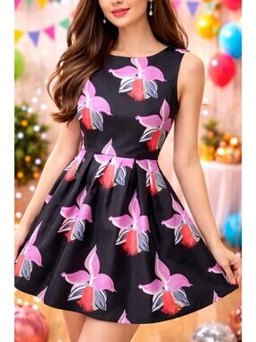 Hesperus | Dresses | Hesperus Black Cotton Puff Sleeve Cutout Back Mini Dress Size Large Coquette